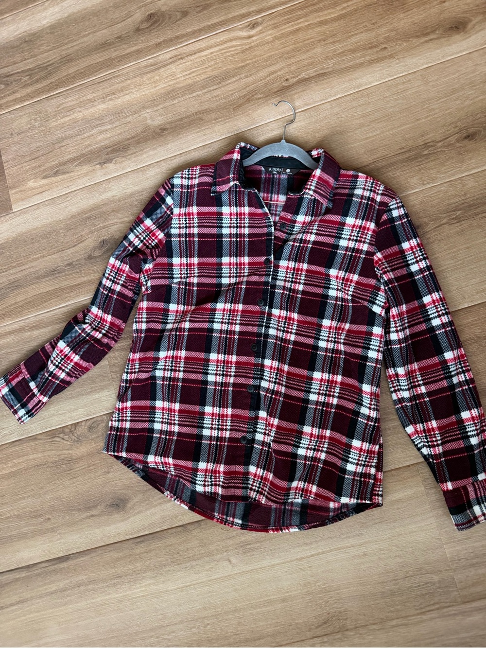 Riders by Lee Red and Black Plaid Button-Down Shirt